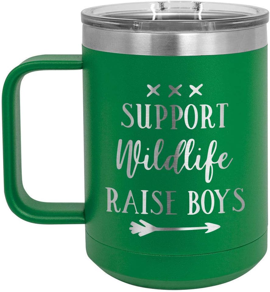 ONLYGIFTS.COM – Taza de café con tapa deslizante para niños con diseño de vida silvestre, 13.0fl oz, ideal para regalo de cumpleaños o Navidad, Verde