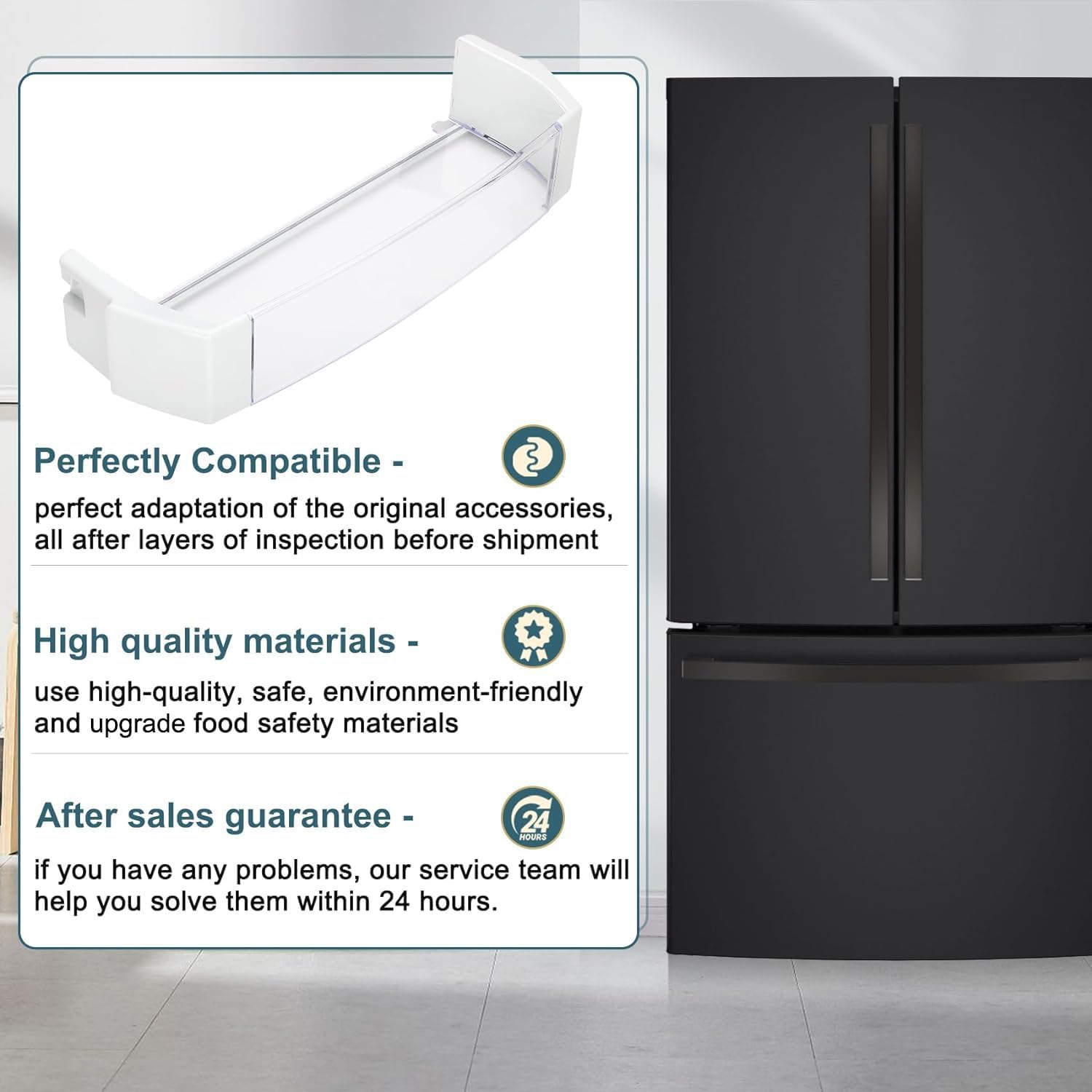 WR71X10409, PS651958 – Contenedor para puerta (galón) compatible con GE ZIS480, ZISB480, ZISS480, ZISW480, etc. Número de pieza 945716, AP3185150,
