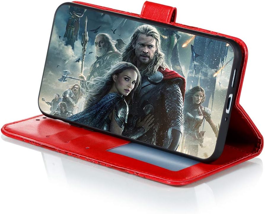 Asdsinfor Moto G8 Plus – Funda para Motorola Moto G8 Plus (función atril), diseño de girasol, color rojo