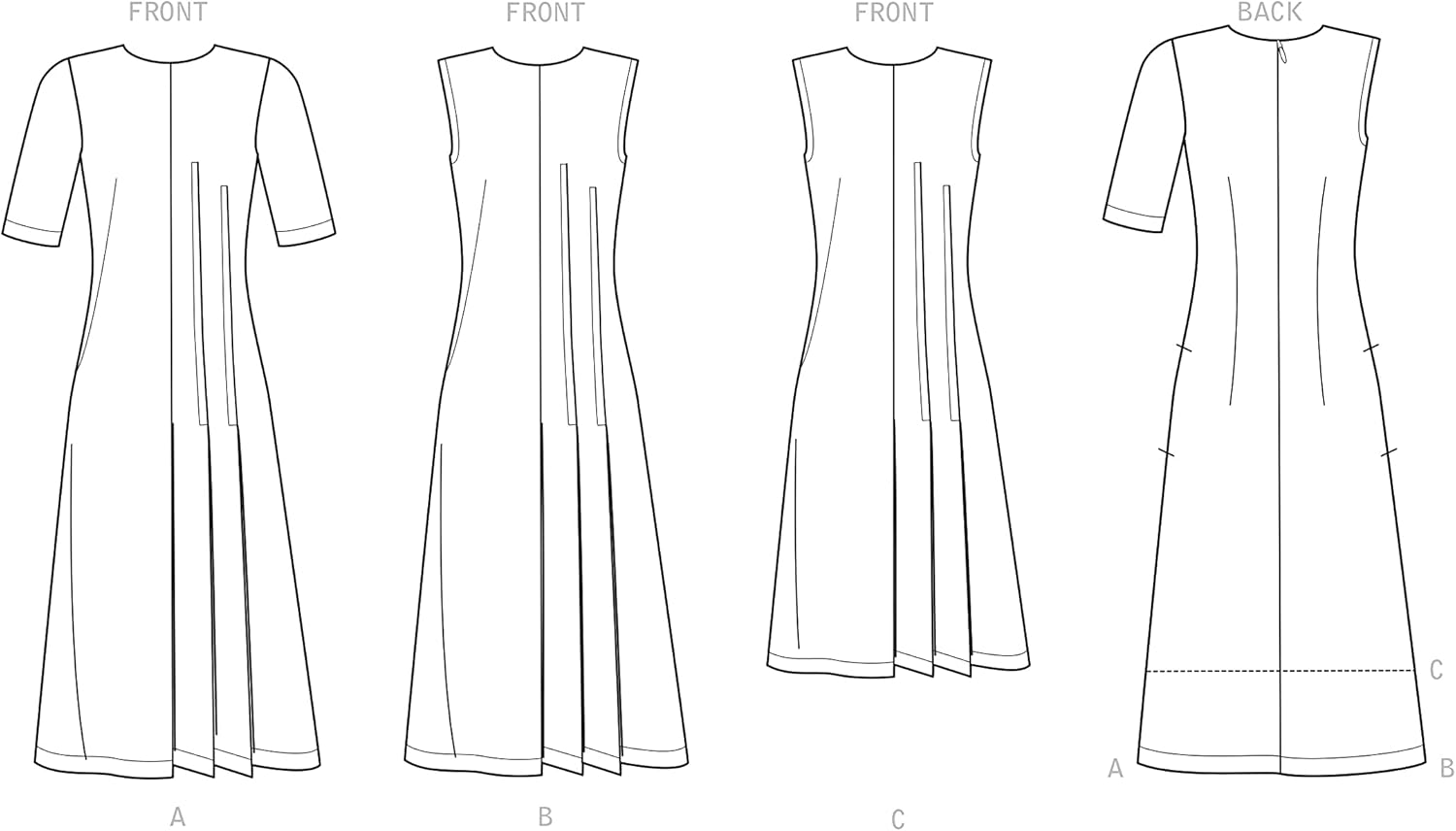 Simplicity SS9223H5 – Kit de patrón de costura para vestido plisado asimétrico para señoritas, código de diseño S9223, tallas 6-14