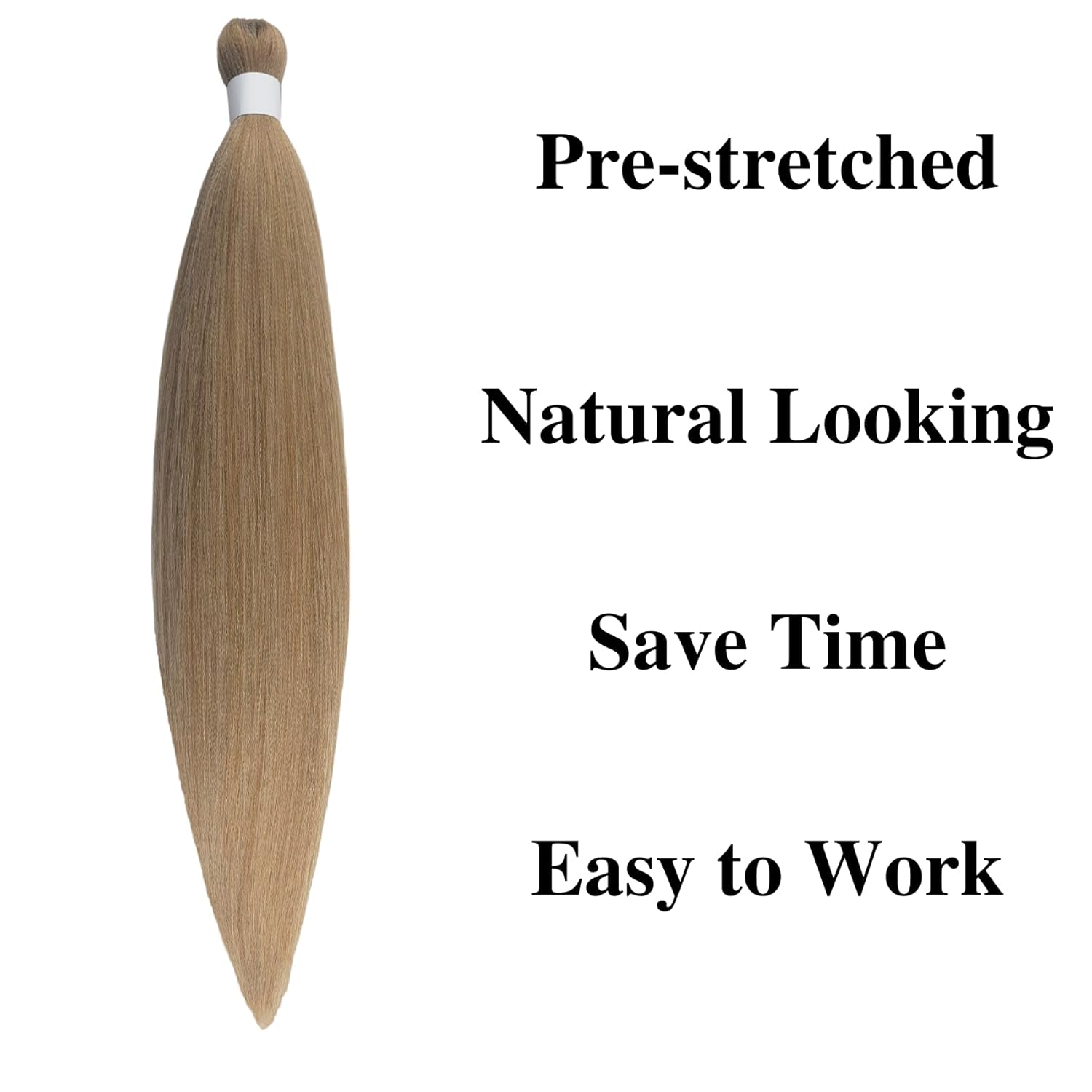 Extensiones de cabello trenzado Kanekalon preestirado rubio castaño, se alimentan en trenzas