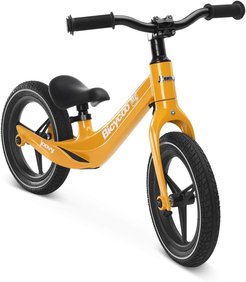 Joovy Bicicleta de equilibrio Bicycoo Mg, bicicleta para niños pequeños, Goldy