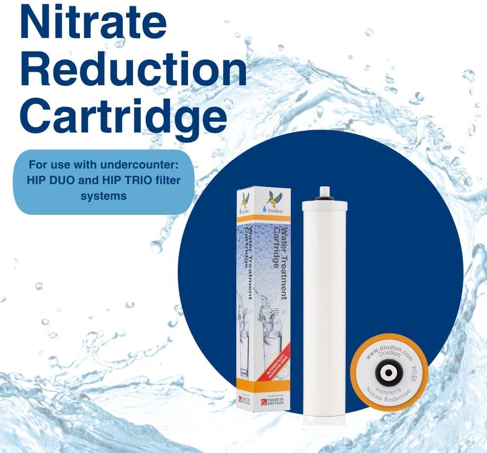 Doulton  W9125047  Filtro de agua potable con cartucho de reducción de nitrato de 10″  Rosca BSP  Para uso en la primera cámara de las carcasas