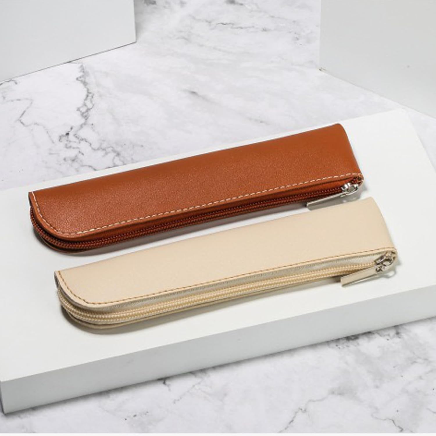 Estuche para lápices, estuche de maquillaje cosmético, bolsa de papelería, estuche de piel sintética, bolsa pequeña para lápices, bolsa de papelería