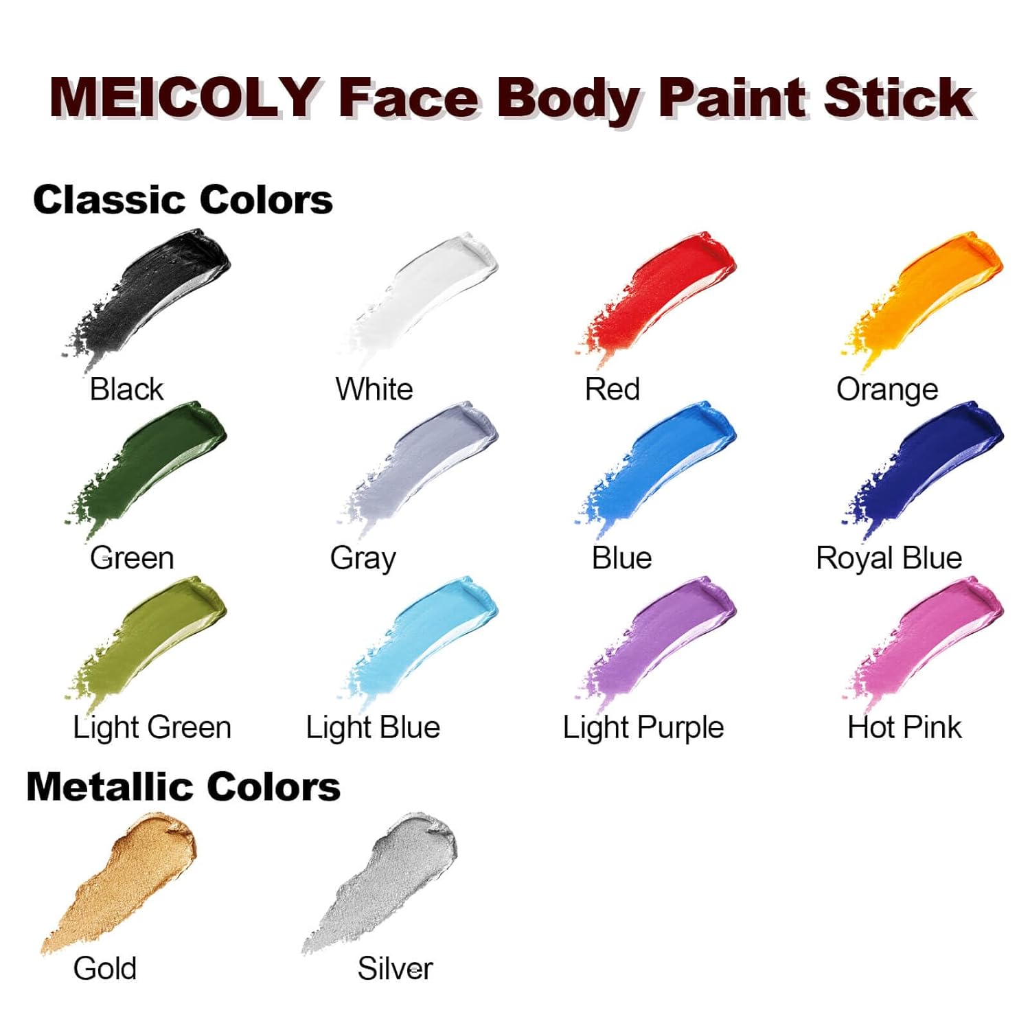 MEICOLY Barra de pintura facial naranja (1.06 onzas), barra de pintura de cuerpo completo mezclable en crema, béisbol negro de ojo naranja,