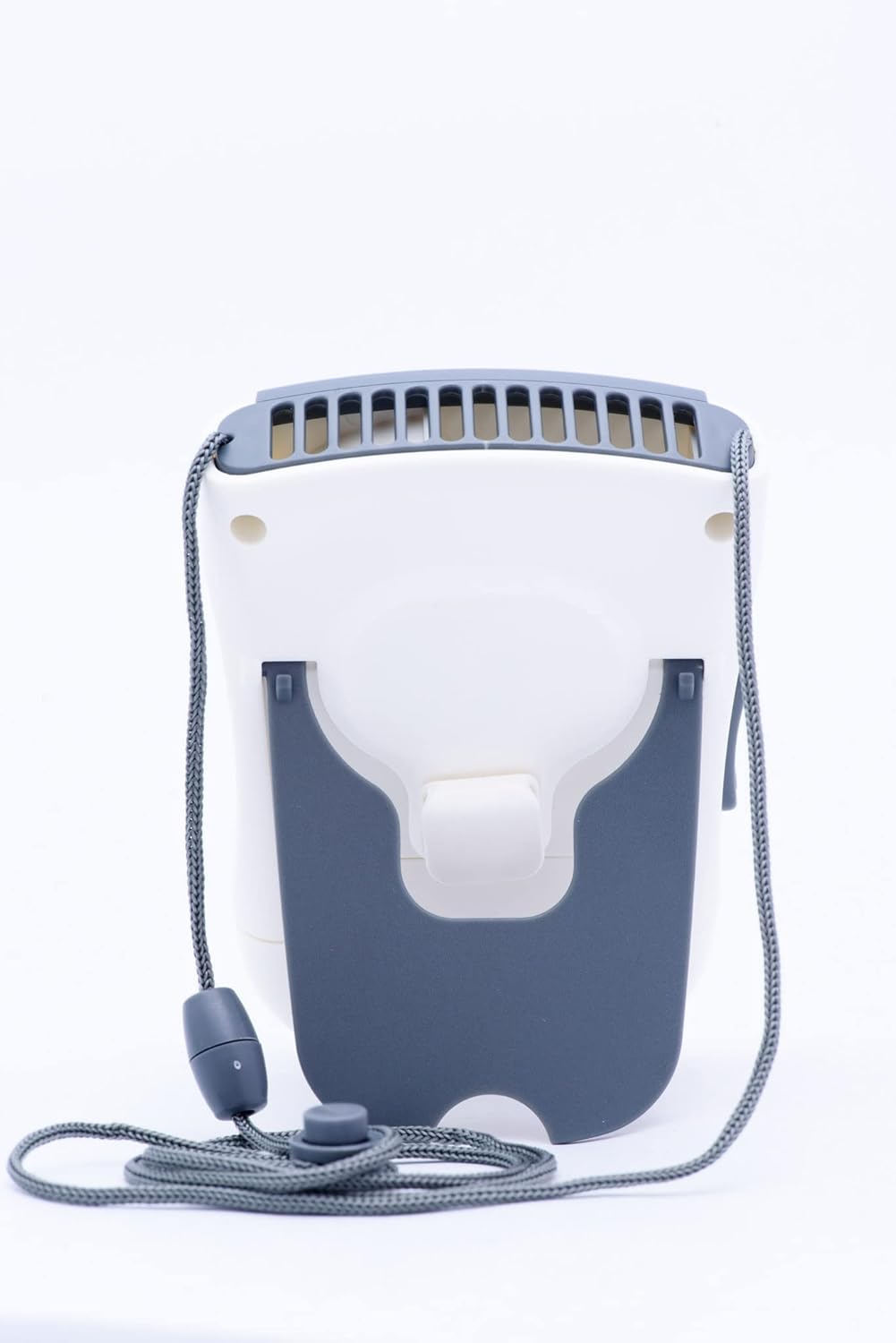 O2COOL Ventilador de collar de lujo, alimentado por batería, ventilador de refrigeración personal manos libres con cordón ajustable, soporte de mesa