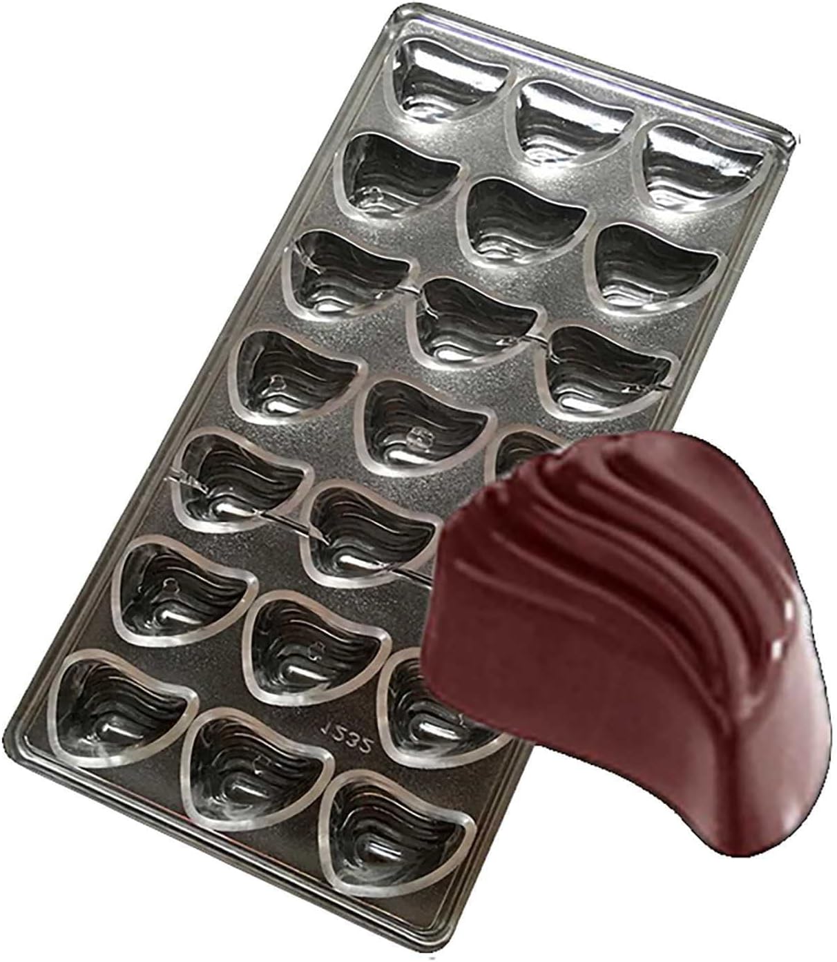 Grainrain Moldes de chocolate de plástico Moldes de caramelo Moldes de policarbonato de plástico Moldes de chocolate transparente duro DIY