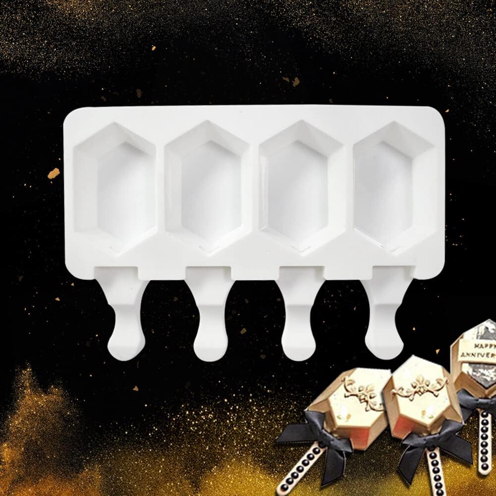 Molde de silicona para paletas de helado, molde de silicona suave y liso para bricolaje, hecho en casa, helado, caramelo, pastel, molde