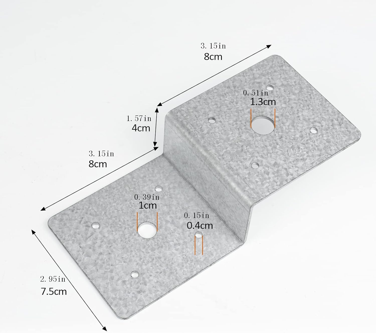 6 soportes de metal en Z, para vigas cruzadas de 2 x 4 y postes de 4 x 4, soportes de esquina de metal para pérgola para armaduras de techos,