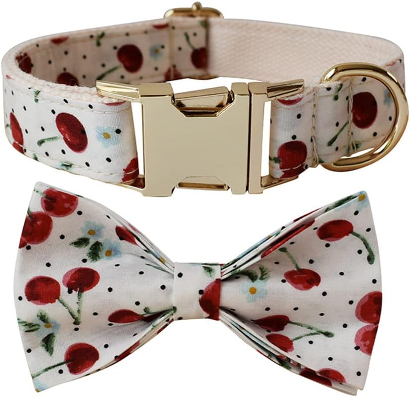 Love Dream Collar de perro con corbatín, suave y cómodo collar de perro con hebilla de metal de liberación rápida, collares ajustables para