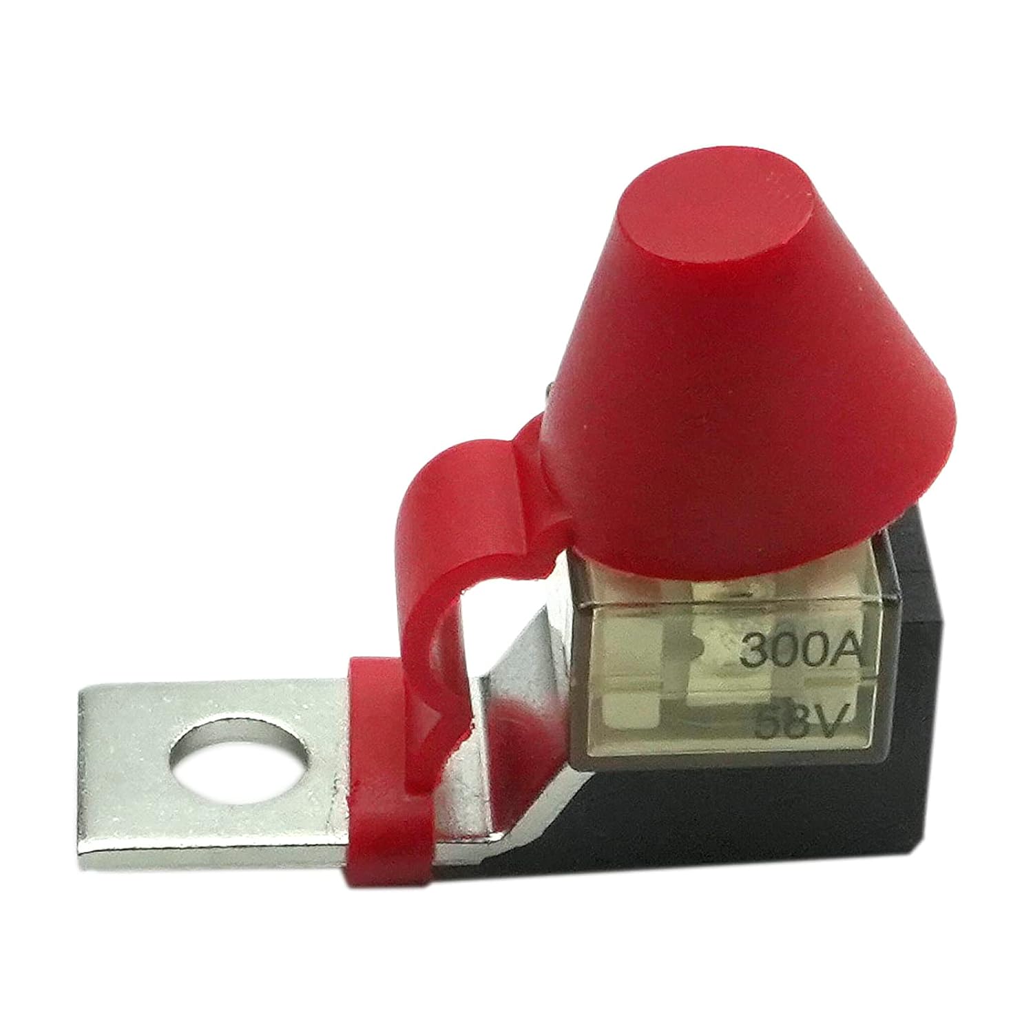 Kit de bloque de fusibles de terminales de fuente de alimentación marina (fusible incluido) 300A 58V DC máximo, solo perno de 516 pulgadas (M8)