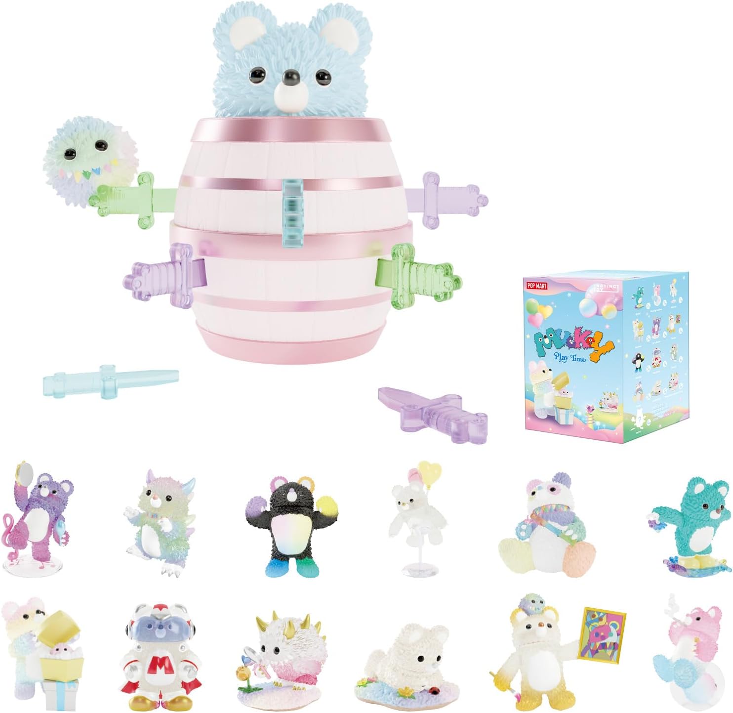 POP MART INSTINCTOY – Figura de acción de juguete, colección 1 de 12 juguetes, diseño de caja al azar de Muckey Play Time, juguetes coleccionables,