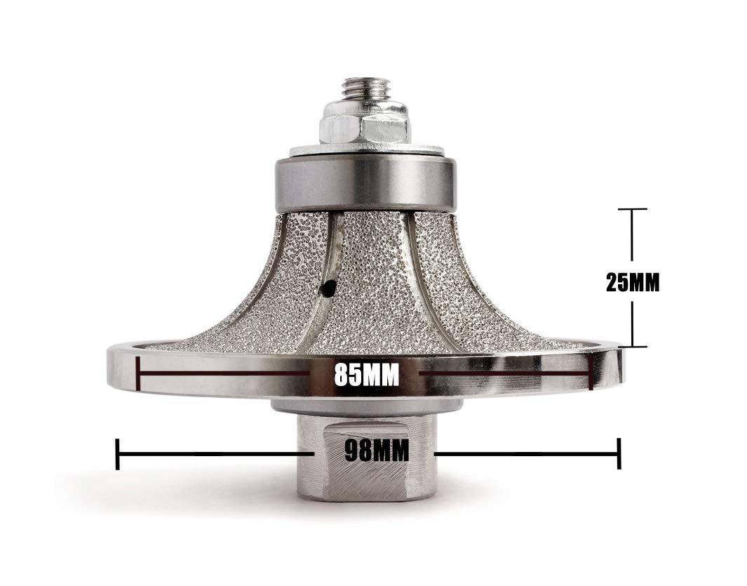 B25 1 “diamante mano perfil rueda router bit medio perfiler rueda para granito concreto mármol borde con 58 “-11 rosca