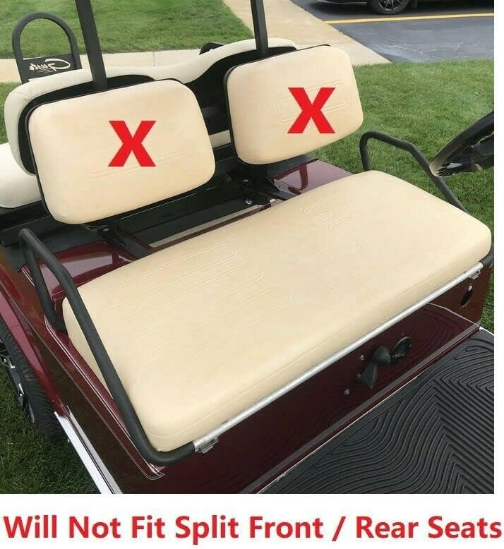 Huskey – 2 fundas de asiento delantero para carrito de golf EZGO RXV 2008-UP G&E Modelos Custom de dos tonos negroverde lima costuras de diamante