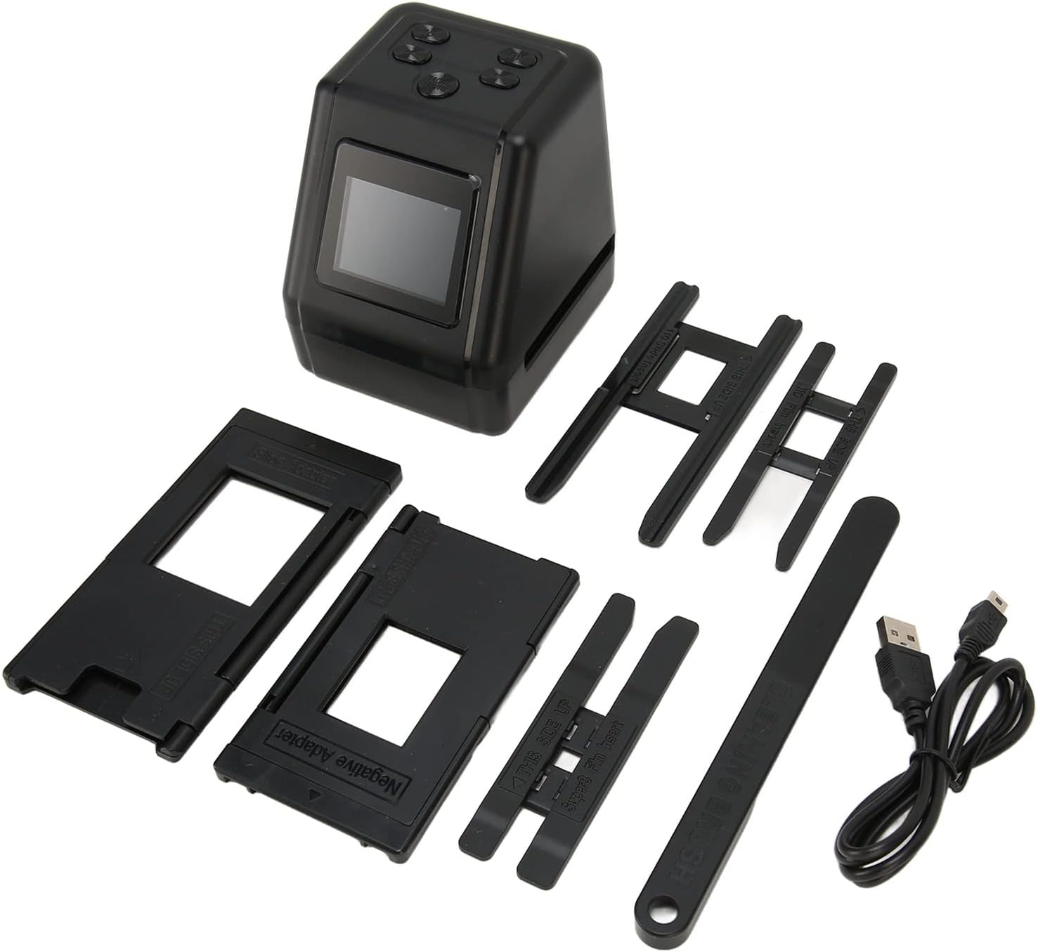 Escáner de película y diapositivas, escáner negativo, visor de película de diapositivas de 12MP con pantalla LCD de 2.0 pulgadas, convierte 135 126