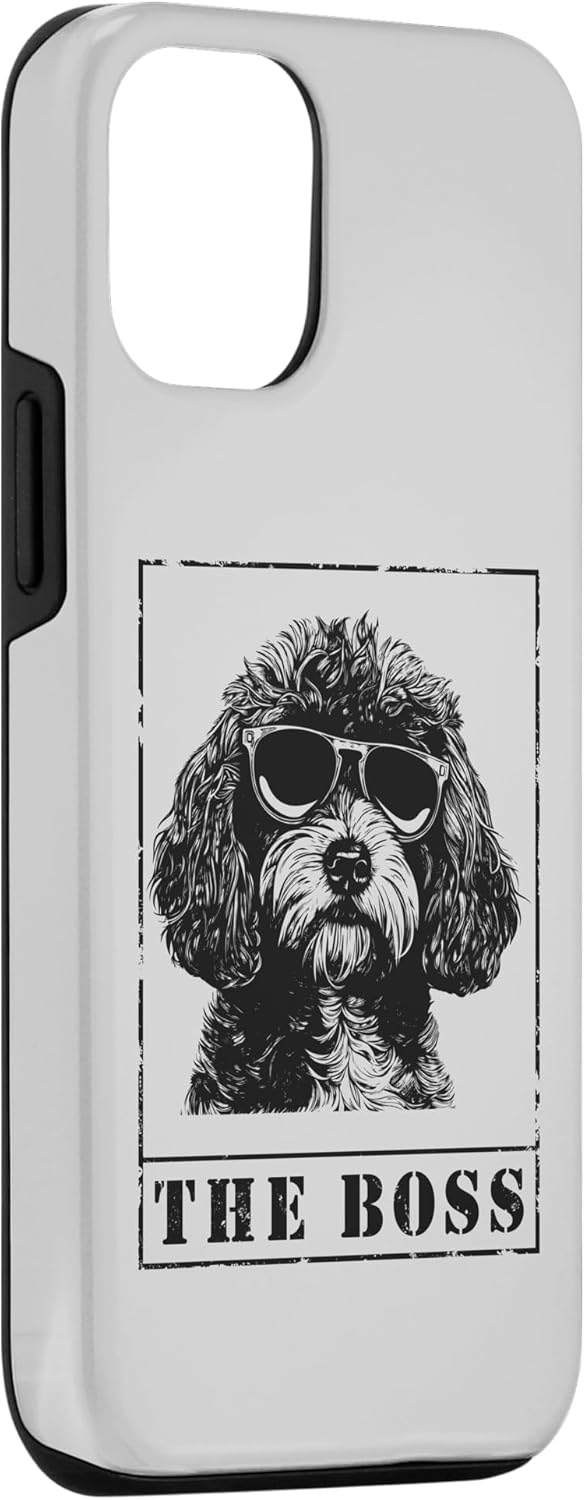 Funda para iPhone 1212 Pro The Funny Cavapoo Boss Mom Dad Dog Lover Case