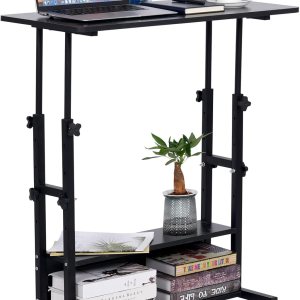 Escritorio de pie pequeño de altura ajustable, escritorio móvil de pie con ruedas, escritorio portátil con ruedas de 32 pulgadas, escritorio para Escritorio de pie pequeño de altura ajustable, escritorio móvil de pie con ruedas, escritorio portátil con ruedas de 32 pulgadas, escritorio para