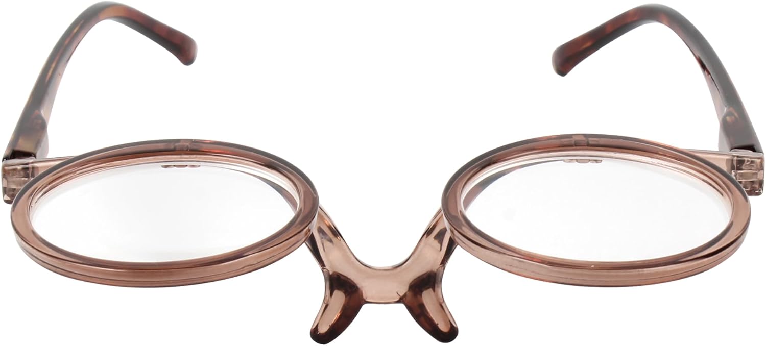 Aisi Gafas de lectura de maquillaje para las mujeres lectores cosméticos Flip Up doble lente aumento gafas