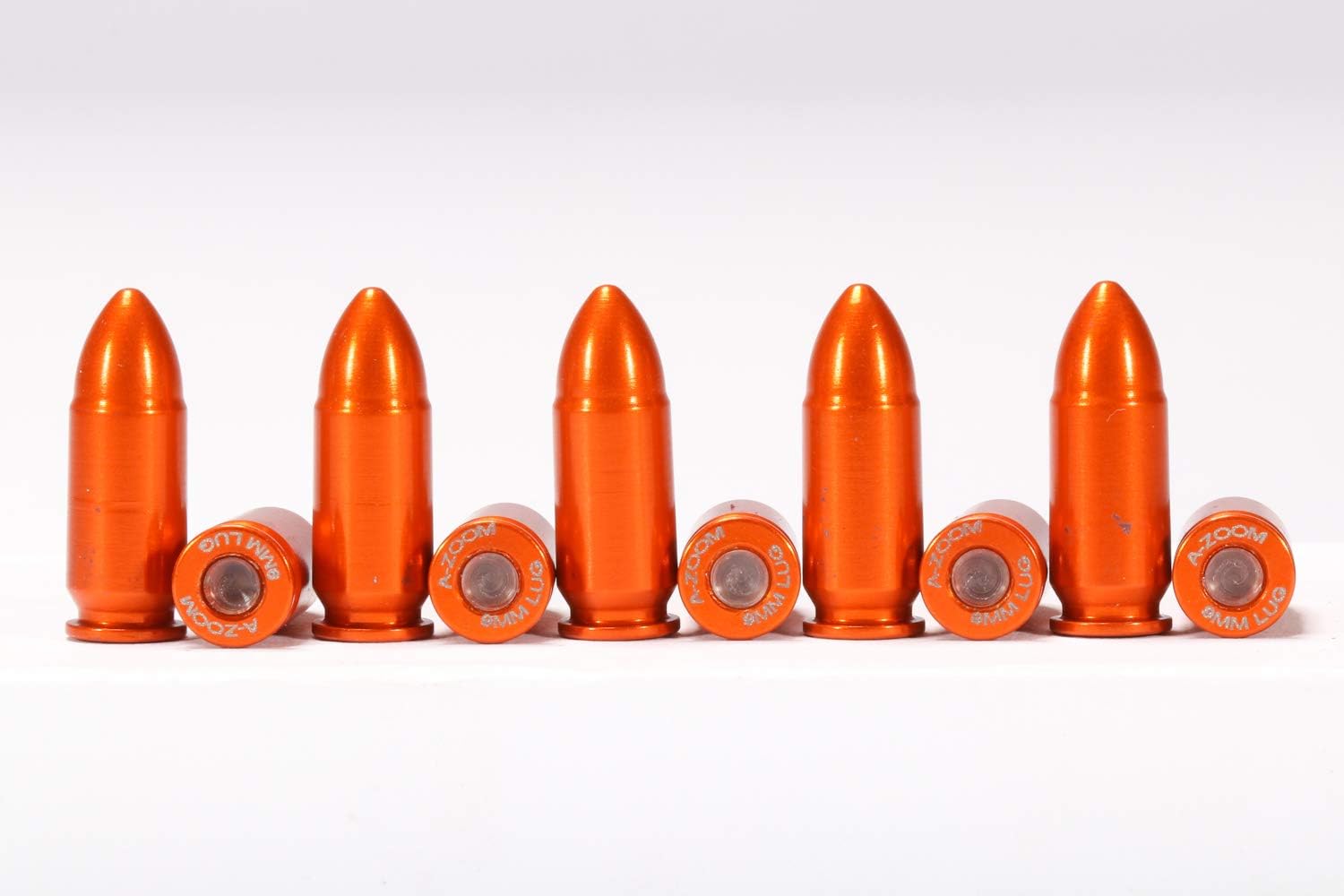 A-ZOOM Tapón de presión de calibre 12, naranja, paquete de 5 y tapa Luger SNAP de 0.354 in, naranja, 10 unidades, (15416)