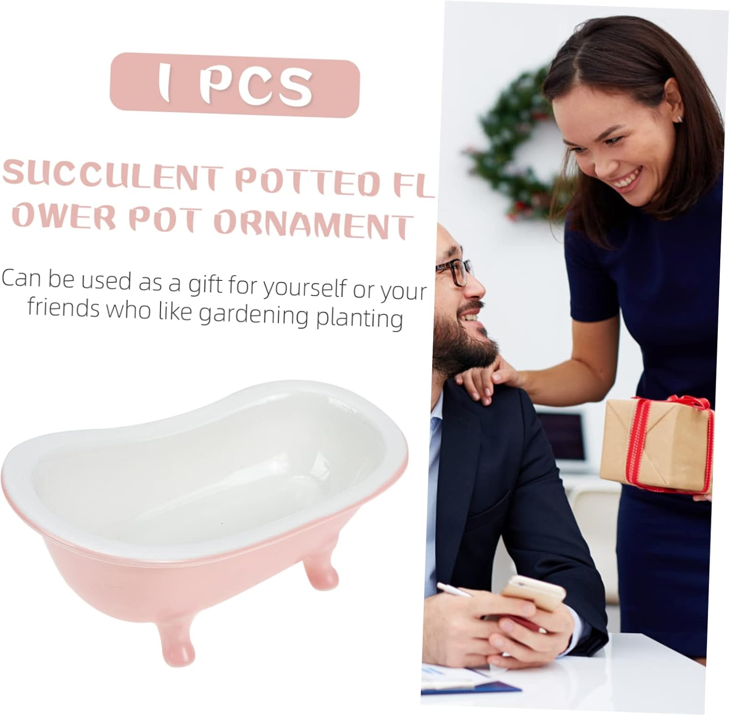 Macetas suculentas para plantas de interior, decoración de aparador, maceta de bañera, contenedor de plantación, maceta con patas de garra, maceta