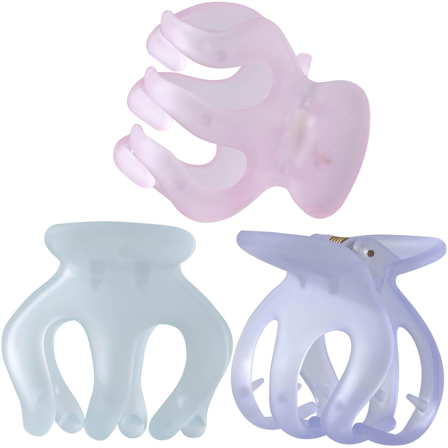 Pinzas pequeñas de garra para mujer, soporte para cola de caballo alta, lindas pinzas para cabello fino, pinzas parciales para moño, juego de 3