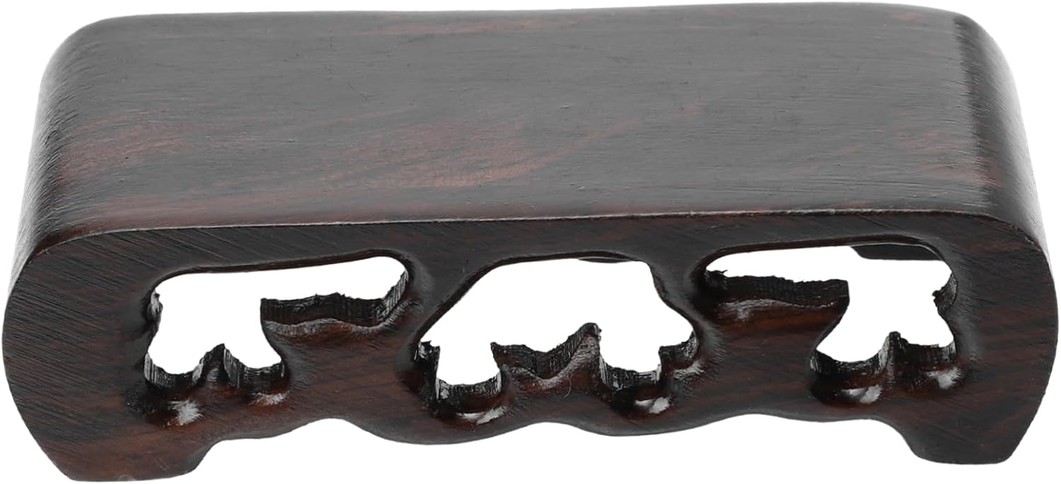 Base de tallado de raíz Base de madera Florero rectangular Soporte de exhibición de madera Soporte de jarrón oriental Soporte de base de madera