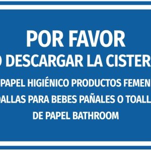 Signs ByLITA Classic Framed Por favor No Descargar la Cisterna Con Papel higiénico Productos Femeninos Toallas Para Bebes Pañales o Toallas De Papel Signs ByLITA Classic Framed Por favor No Descargar la Cisterna Con Papel higiénico Productos Femeninos Toallas Para Bebes Pañales o Toallas De Papel