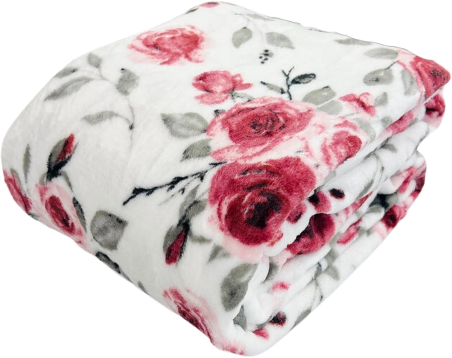 Serafina Home Manta VelSoft Durable Fleece Accent para cama o sofá (rosas rubor, 50 x 70 pulgadas)