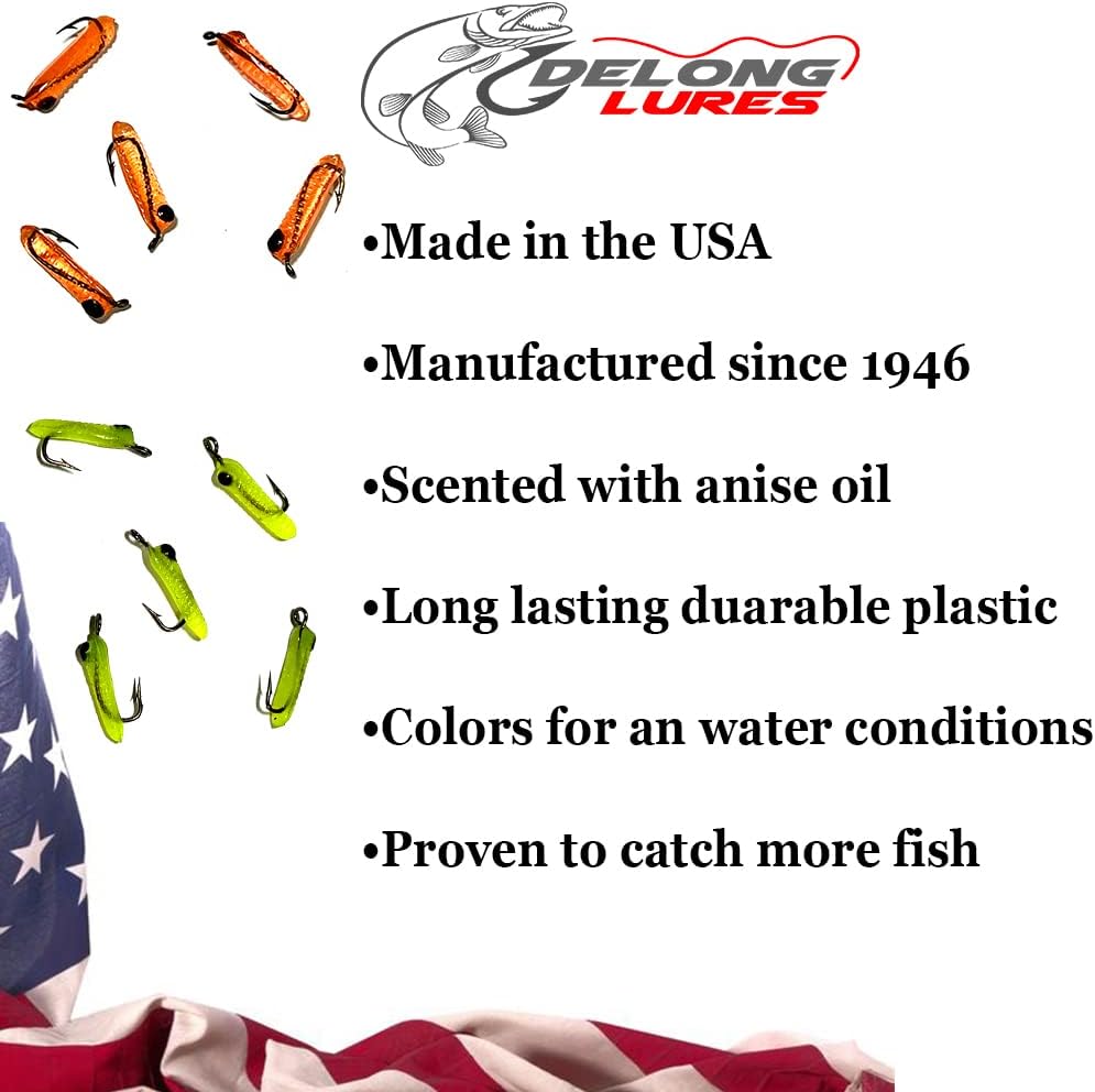 DELONG LURES – Señuelos de pesca de insectos, señuelos para insectos, señuelos de pesca de plástico suave para panfish, señuelos de pesca para