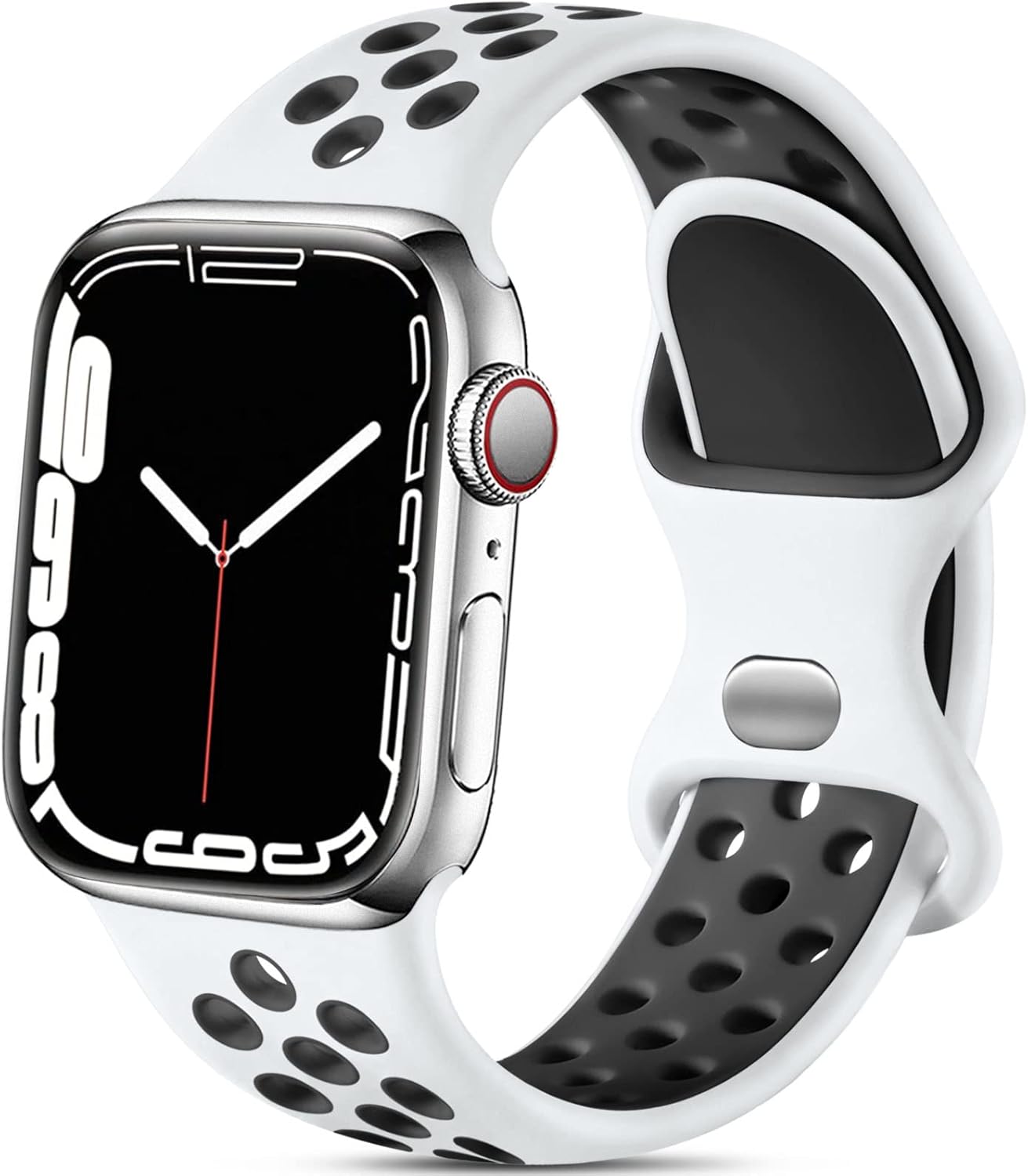 Lerobo – Correa deportiva compatible con Apple Watch 38, 40, 41, 42, 44 y 45 mm para hombre y mujer, silicona suave y transpirable, repuesto