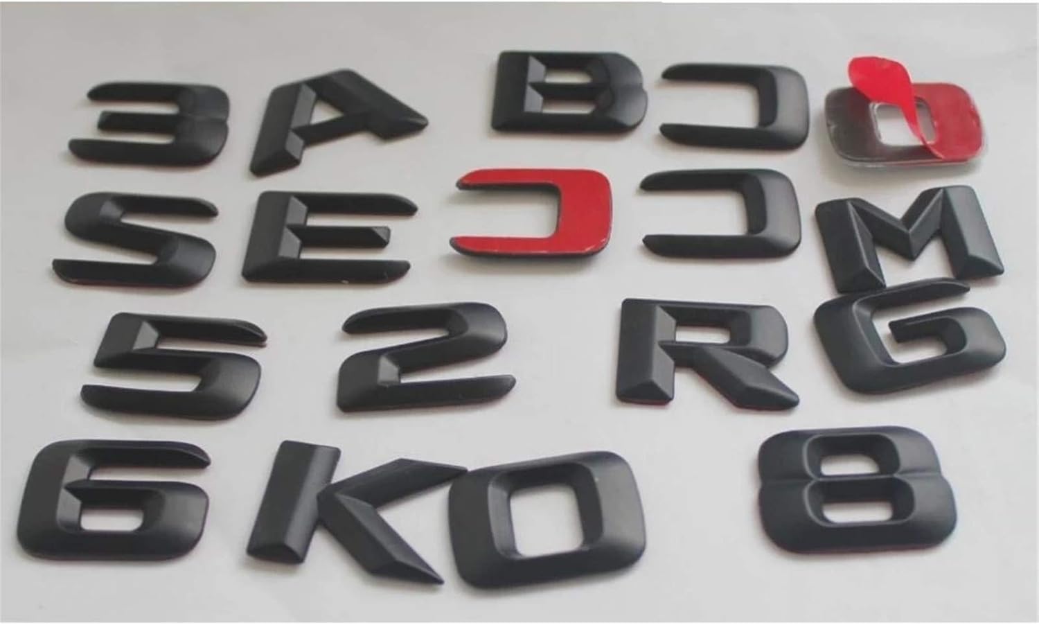 Un-Branded ABS negro mate E 350 pulgadas letras traseras del maletero del coche, insignia de la palabra, emblema de la letra para Mercedes Benz