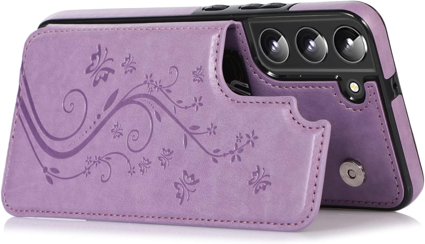 UEEBAI Funda para Samsung Galaxy A13 5GA04s, Funda De Cuero PU De Lujo Dos Cierre Magnético Ranuras Para Tarjetas Función De Soporte En Relieve