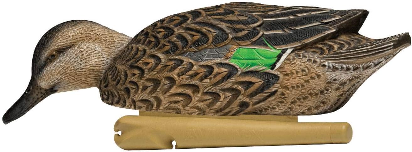 Avian-X Topflight AVX8081 – Señuelos flotantes de pato de caza de alas verdes, duraderos, ultra realistas, paquete de 6 unidades