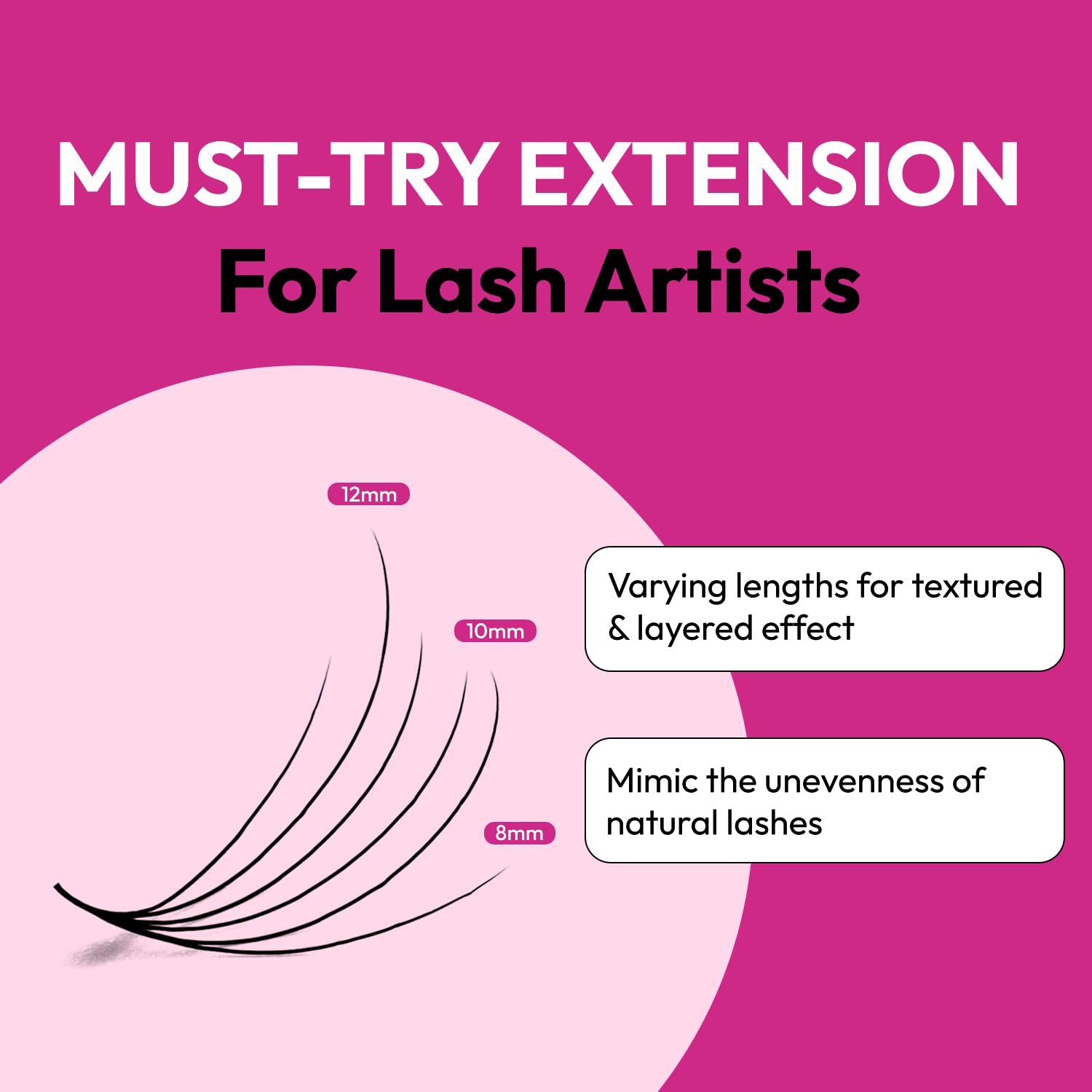 Eyesy Lash 500 extensiones de pestañas Camellia  5D 0.07 Tamaño 7-0.354-0.433 in Curl D  Pestañas de volumen americano múltiples longitudes