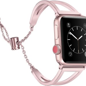 Secbolt Correas de acero inoxidable compatibles con correas de Apple Watch de 1.49, 1.57, 1.61, 1.65, 1.73 y 1.77 pulgadas, iWatch Series Secbolt Correas de acero inoxidable compatibles con correas de Apple Watch de 1.49, 1.57, 1.61, 1.65, 1.73 y 1.77 pulgadas, iWatch Series