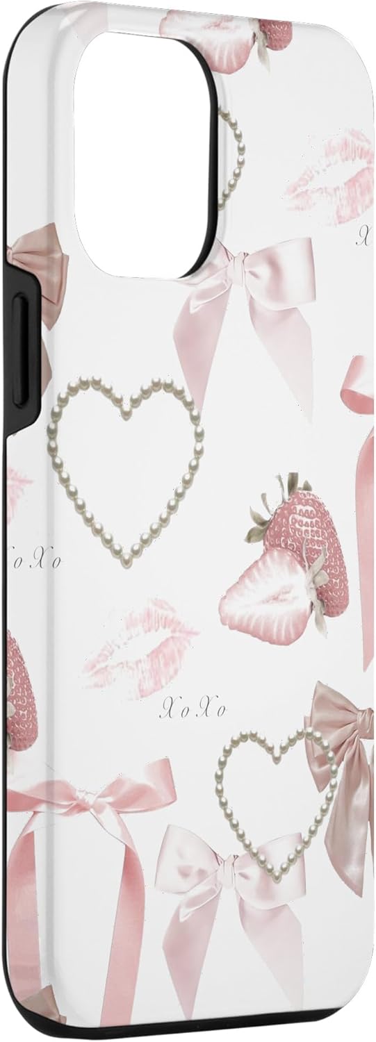 Funda con lazos y corazones para iPhone 13 Pro Max