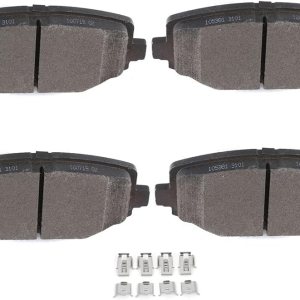 SCITOO Juego de pastillas de freno de cerámica traseras D1596 para Chrysler Town & Country 12-16, Dodge Grand Caravan 12-19, Dodge Journey SCITOO Juego de pastillas de freno de cerámica traseras D1596 para Chrysler Town & Country 12-16, Dodge Grand Caravan 12-19, Dodge Journey
