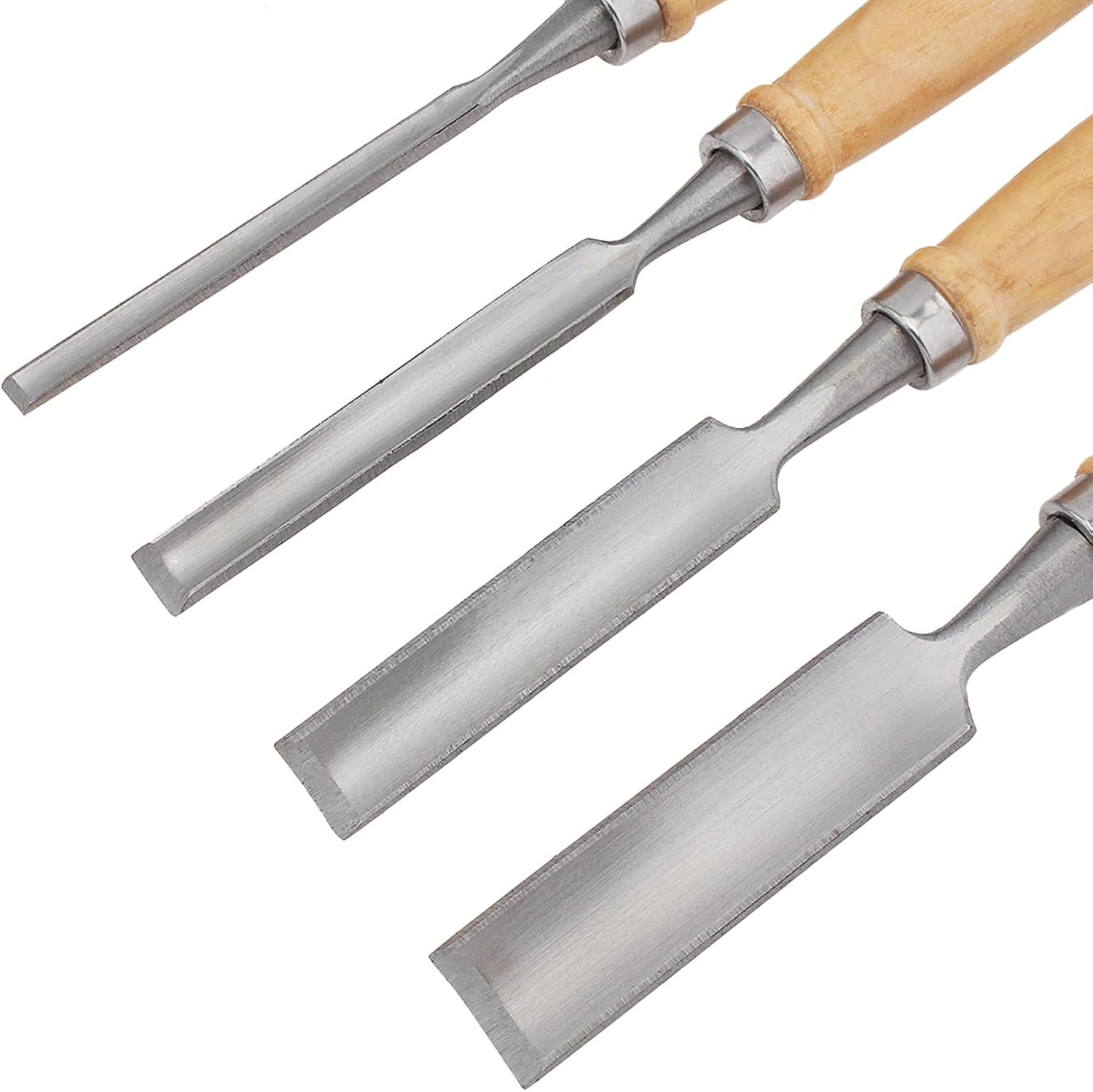 Juego de cinceles de grabado de carpintero, cincel semicircular para carpintería, cincel tallado de acero al cromo vanadio, carpintero de madera,