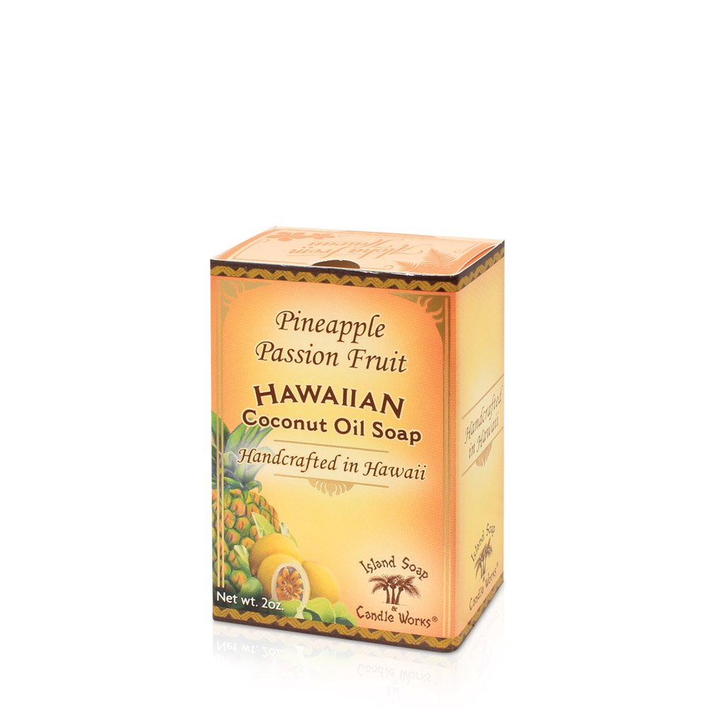 Island Soap & Candle Works Jabón de coco hecho a mano, piñamaracuyá