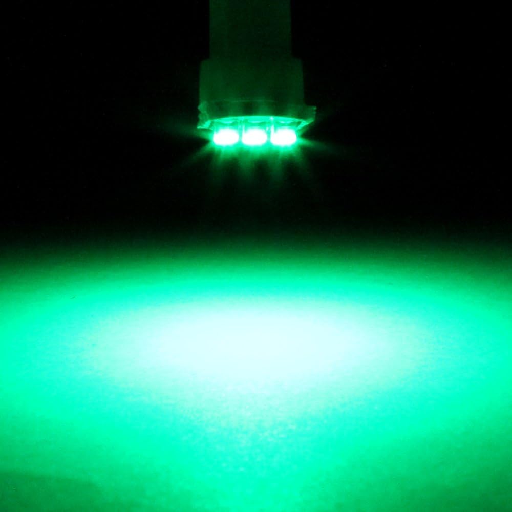 Bombillas de luces LED para tablero 20x T5 17 74 73 3-3014SMD, Verde