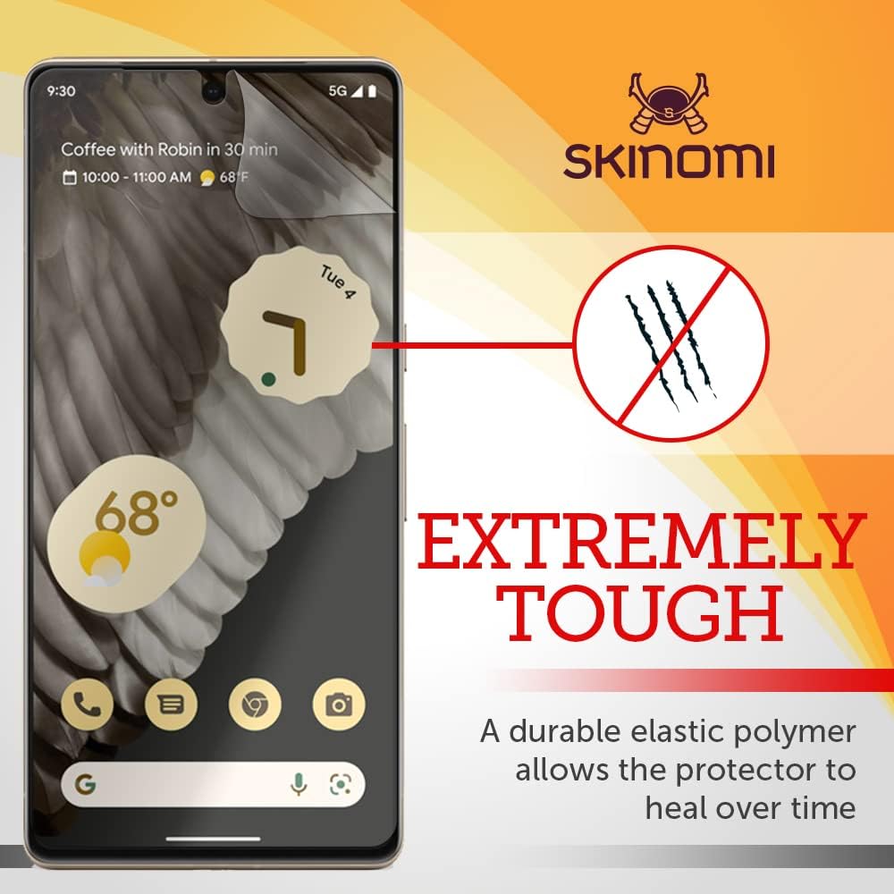 Skinomi Protector de pantalla mate compatible con Google Pixel 7 Pro (paquete de 2) Película antiburbujas de TPU antideslumbrante