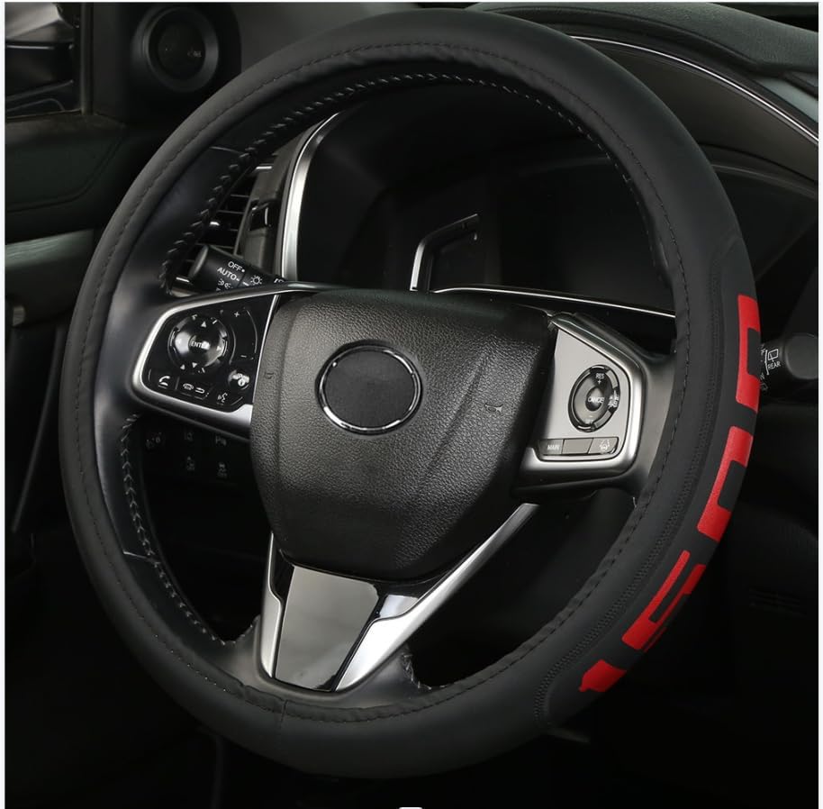 Funda de cuero de microfibra para volante Dodge Ram 1500 Chevy Silverado 1500 1500 15-16.5 pulgadas