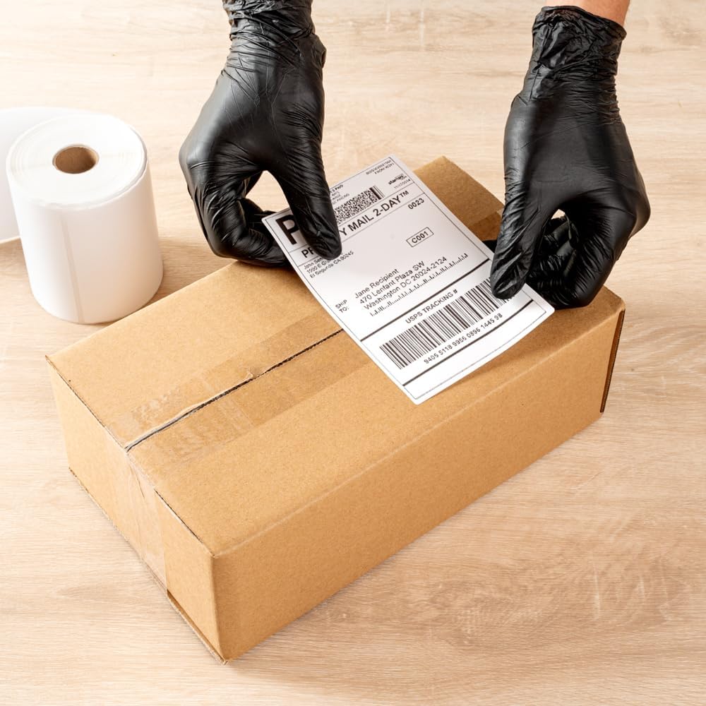 Restaurantware Label Tek – Etiquetas térmicas directas de 6 x 4 pulgadas, 1 rollo de 250 etiquetas, etiquetas térmicas extraíbles, etiquetas