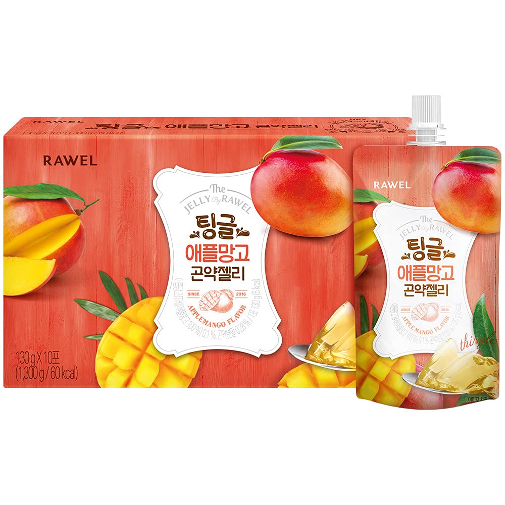 Rawel Jalea de Konjac de dieta deliciosa 1 caja  10 paquetes  suplemento dietético para pérdida de peso  baja en calorías  5 sabores