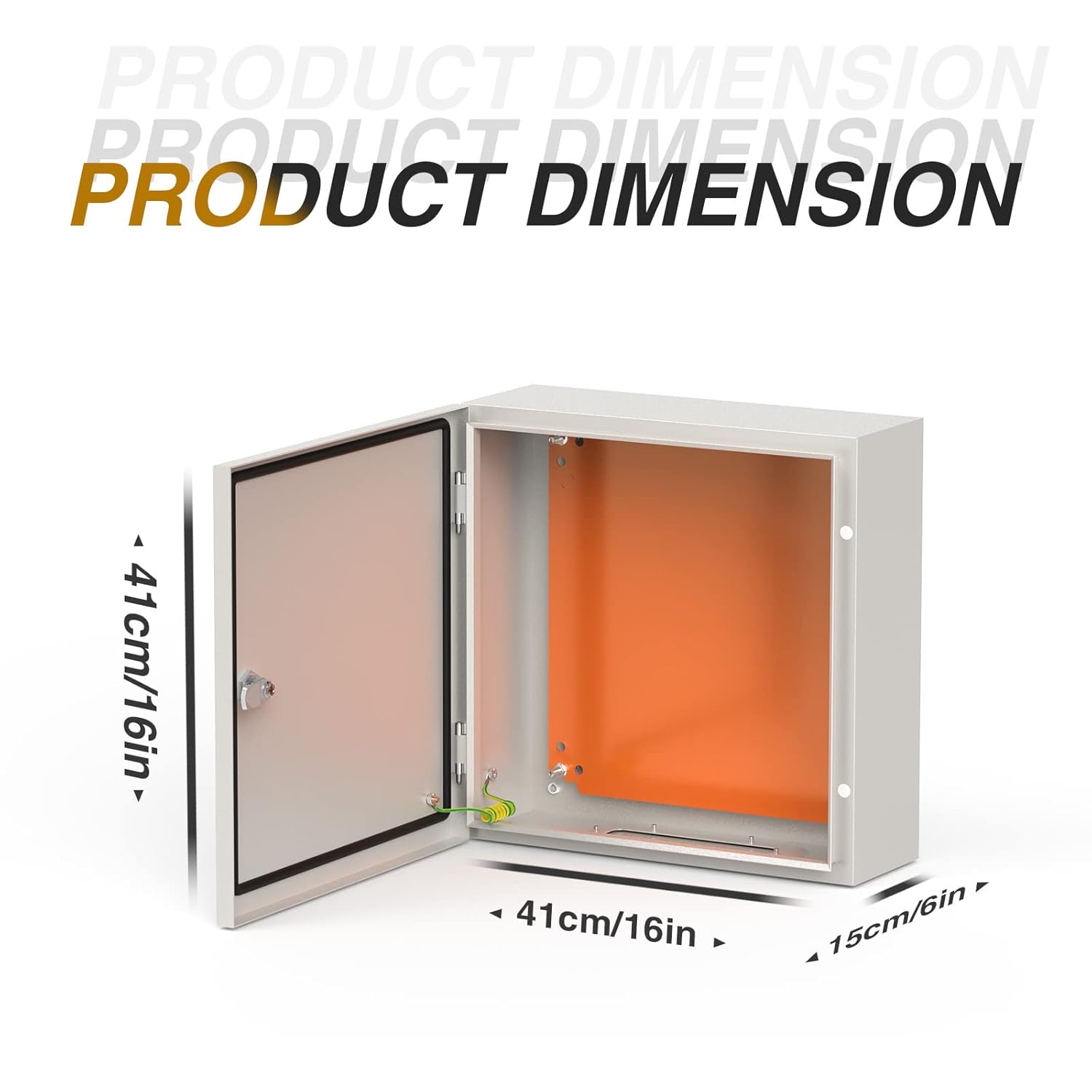 TOOLIOM Caja eléctrica impermeable del recinto IP66 16 x 16 x 6″ caja de conexiones eléctrica a prueba de polvo con la placa de montaje