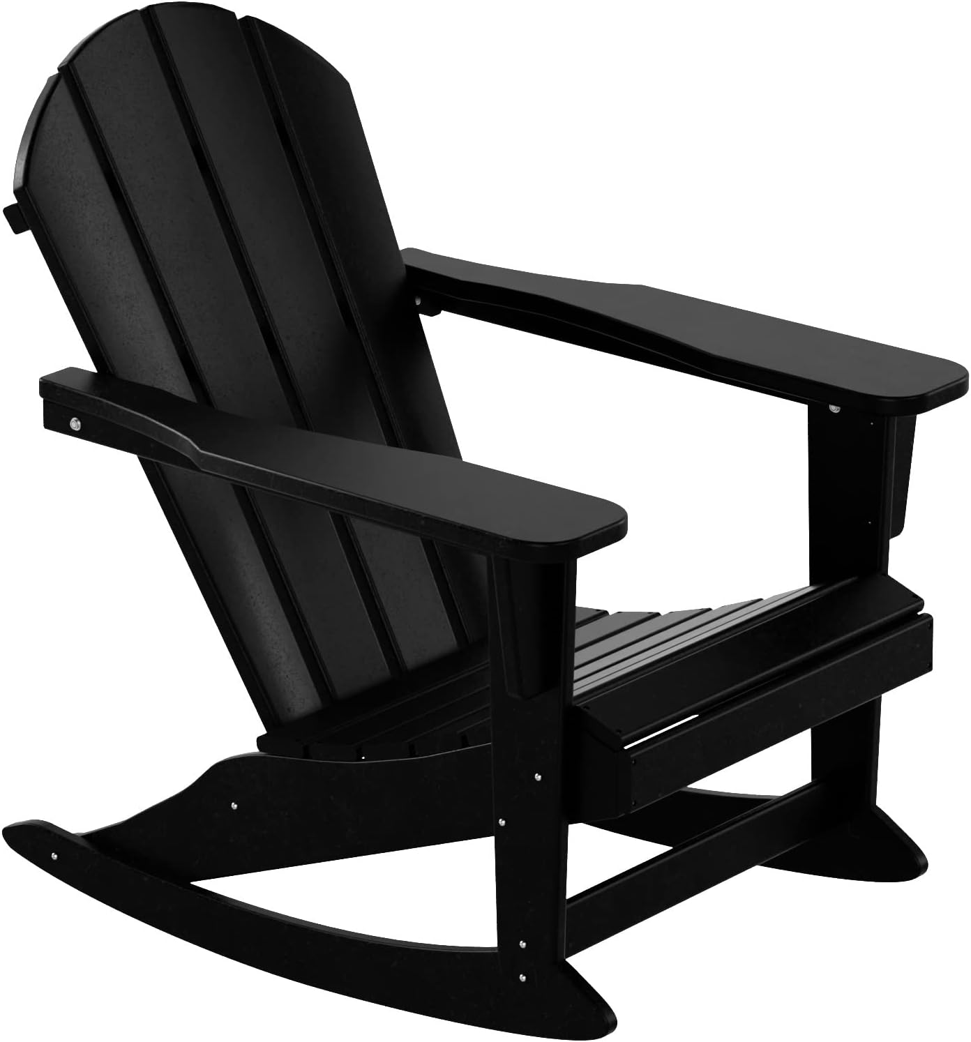 WO Home Furniture – Mecedora clásica para exteriores, HDPE, resistente a los rayos UV, color negro