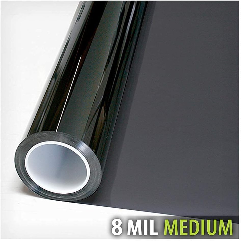 BDF S8MB35 – Película de seguridad y control de deslumbramiento para ventana, 8 mil, color negro, 35 (mediano), 48 pulgadas x 24 pies