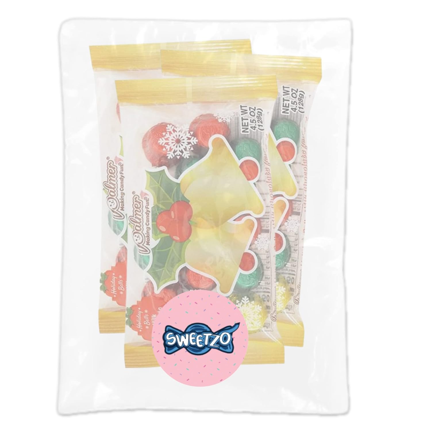 Chocolates navideños envueltos individualmente, golosinas de Navidad de tamaño bocado, recuerdo de fiesta, relleno de calcetines y más, 4.5 onzas,