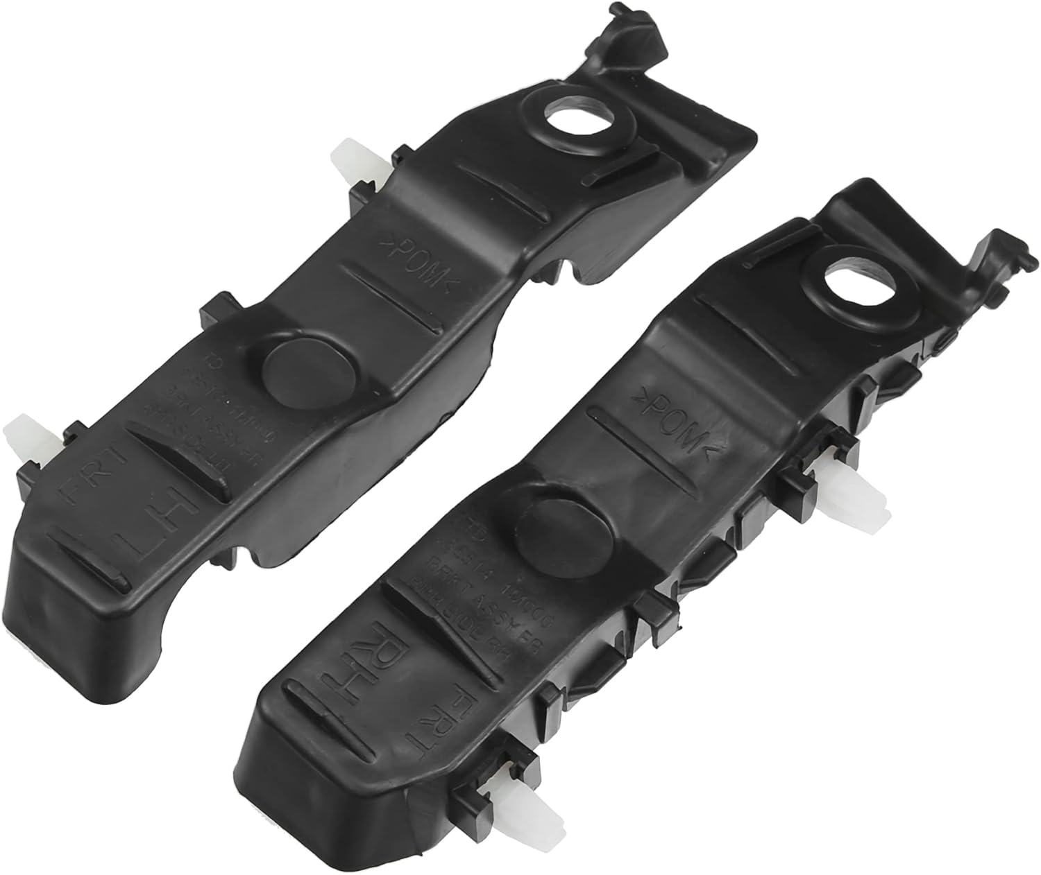 VekAuto 1 par de soportes de parachoques soporte Fender cubierta compatible para Kia Forte 2010 2011 2012 2013, plástico duradero negro delantero