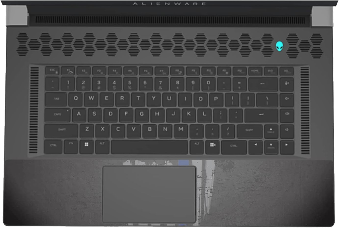 MightySkins Skin – Kit de envoltura completa compatible con Alienware X17 R2 (2022), línea azul fina, cubierta protectora, duradera y única, fácil